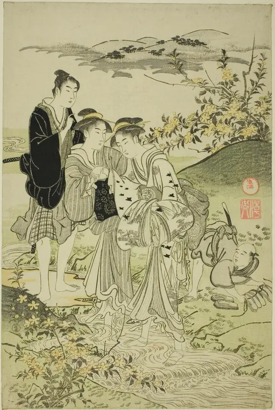 The Ide Jewel River Wall Art by Kubo Shunman - High-Resolution Digital Print