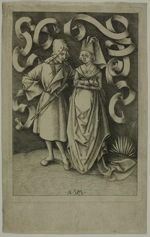 The Ill-Assorted Couple Wall Art by Israhel van Meckenem, the younger - High-Resolution Digital Print
