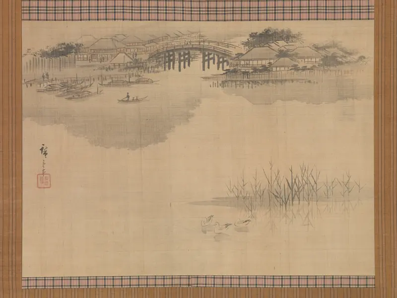 The Imado Bridge at the Foot of Mount Matsuchi