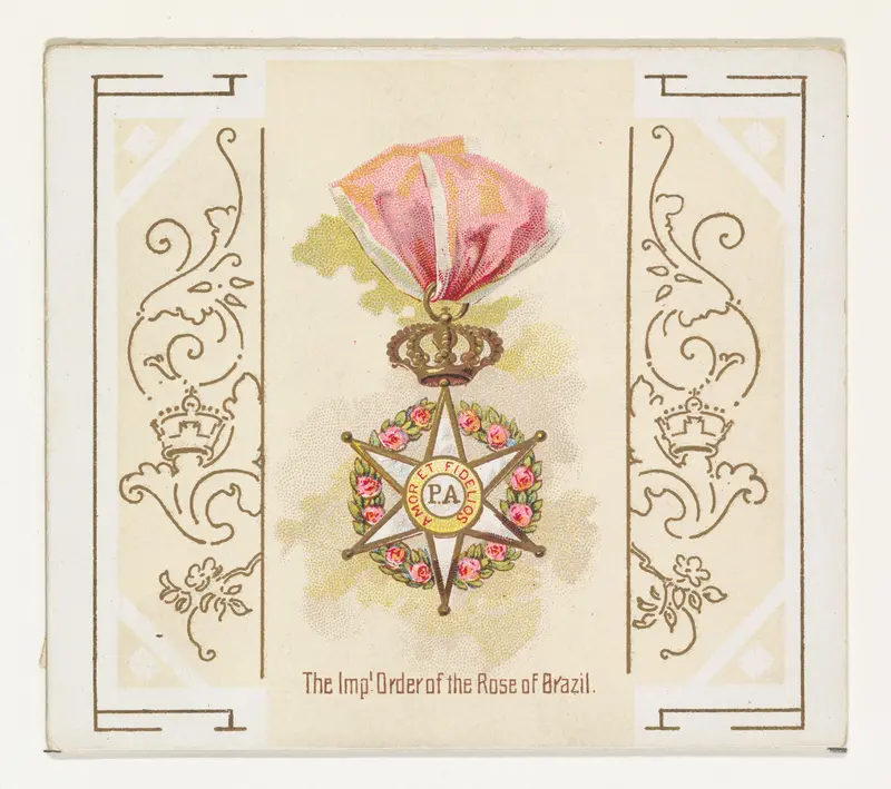 The Imperial Order of the Rose of Brazil, from the World's Decorations series (N44) for Allen & Ginter Cigarettes Wall Art by Allen & Ginter - High-Resolution Digital Print