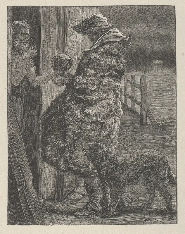 The Importunate Friend (The Parables of Our Lord and Saviour Jesus Christ) Wall Art by Sir John Everett Millais - High-Resolution Digital Print