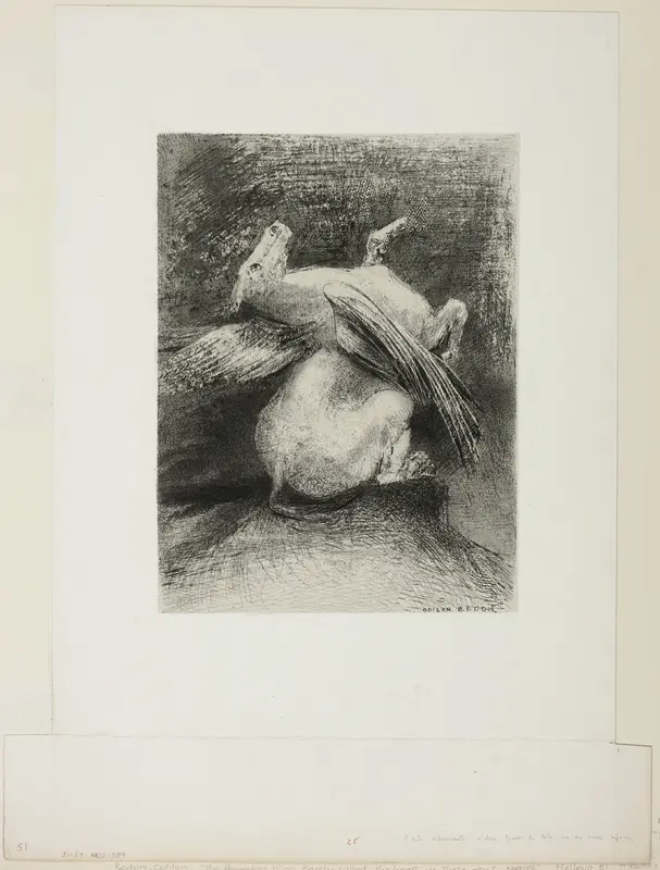 The Impotent Wing Did Not Lift the Animal Into That Black Space, plate 7 of 8 from "Les Origines"