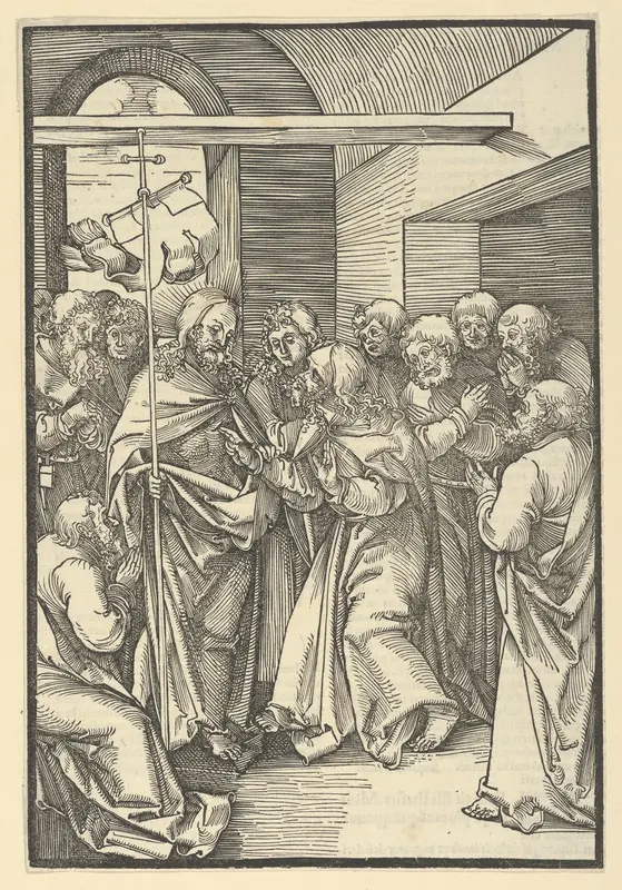 The Incredulity of Thomas, from Speculum passionis domini nostri Ihesu Christi Wall Art by Hans Schäufelein - High-Resolution Digital Print