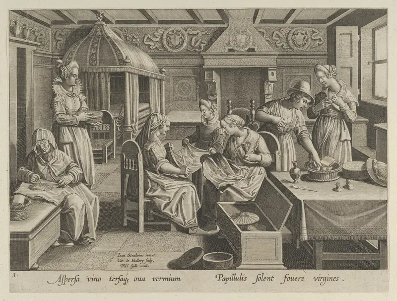 The Incubation of the Silkworm Eggs, Plate 3 from "The Introduction of the Silkworm" [Vermis Sericus] Wall Art by Karel van Mallery - High-Resolution Digital Print