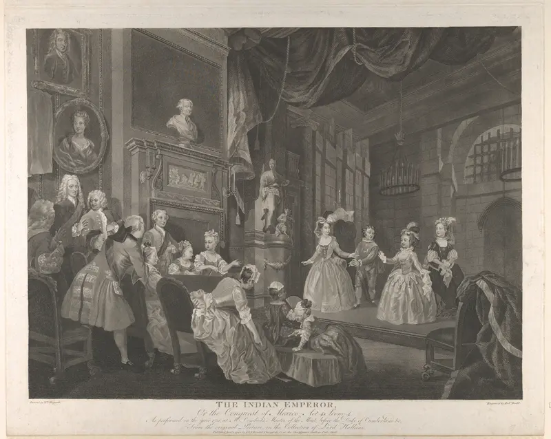 The Indian Emperor, or, The Conquest of Mexico, Act 4, scene 4 Wall Art by Robert Dodd - High-Resolution Digital Print