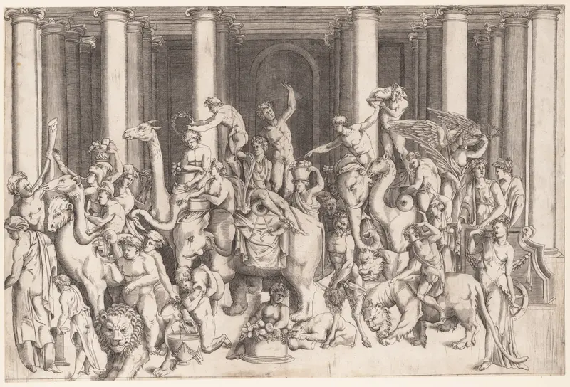 The Indian Triumph of Bacchus Wall Art by Enea Vico - High-Resolution Digital Print