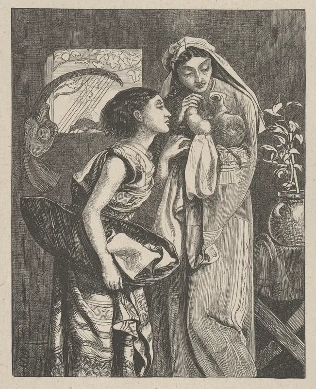 The Infant Moses, from "Dalziels' Bible Gallery" Wall Art by Simeon Solomon - High-Resolution Digital Print
