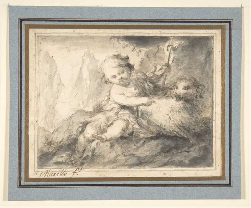 The Infant St. John the Baptist Wall Art by Bartolomé Estebán Murillo - High-Resolution Digital Print