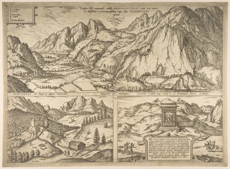 The Inn Valley from the series Civitates Orbis Terrarum, vol. V, plate 59 Wall Art by Simon Novellanus - High-Resolution Digital Print