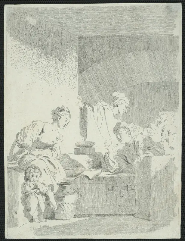 The Interior Wall Art by Jean Honoré Fragonard - High-Resolution Digital Print