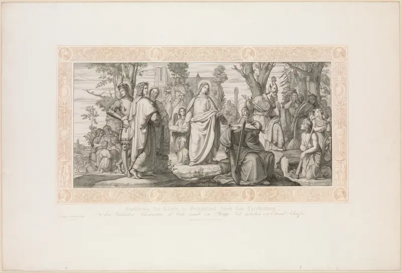 The Introduction of the arts in German by Christianity Wall Art by Eugen Eduard Schäffer - High-Resolution Digital Print