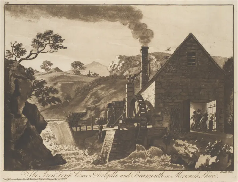 The Iron Forge between Dolgelli and Barmouth in Merioneth Shire Wall Art by Paul Sandby - High-Resolution Digital Print