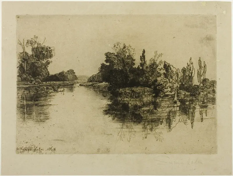 The Island Opposite Boyle's Farm Wall Art by Francis Seymour Haden - High-Resolution Digital Print