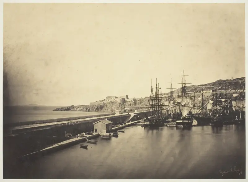 The Jetty at Sète Wall Art by Gustave Le Gray - High-Resolution Digital Print
