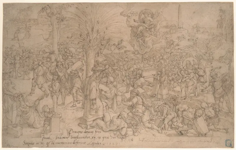 The Jews Collecting the Twelve Stones from the River Jordan Wall Art by Pieter Coecke van Aelst - High-Resolution Digital Print