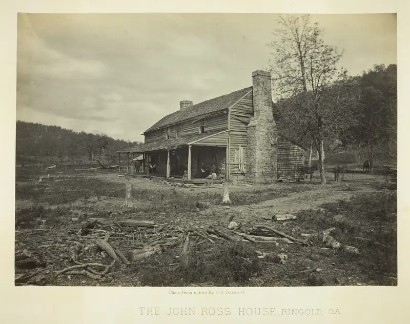 The John Ross House, Ringold, GA Wall Art by George N. Barnard - High-Resolution Digital Print