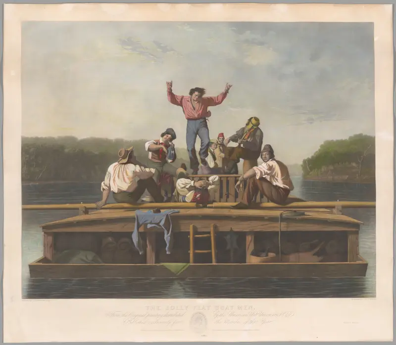 The Jolly Flat Boat Men Wall Art by Thomas Doney - High-Resolution Digital Print