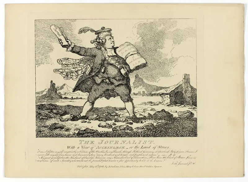The Journalist, from Boswell's Tour of the Hebrides Wall Art by Thomas Rowlandson - High-Resolution Digital Print