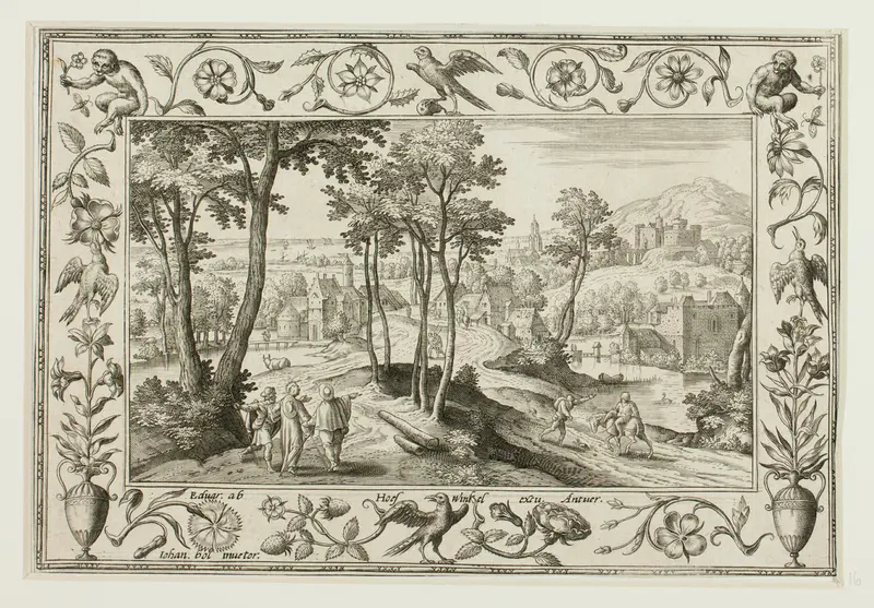 The Journey to Emmaus, from Landscapes with Old and New Testament Scenes and Hunting Scenes