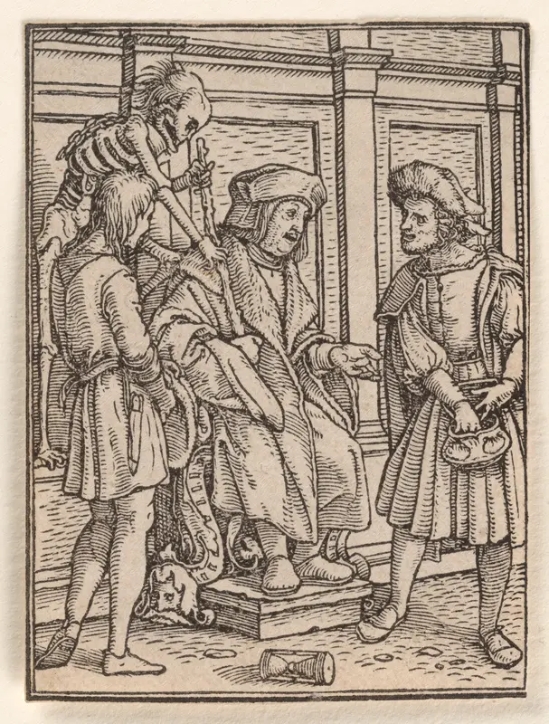 The Judge, from "The Dance of Death" Wall Art by Hans Holbein the Younger - High-Resolution Digital Print