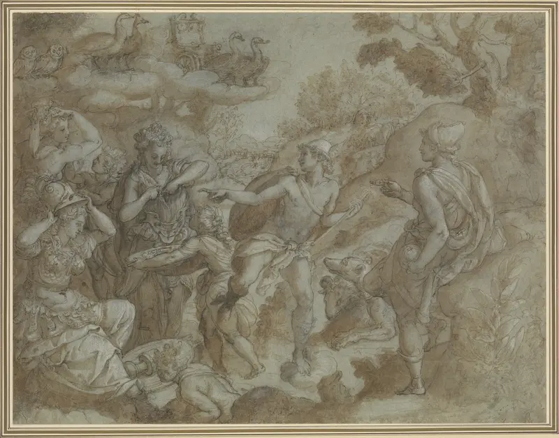 The Judgment of Paris Wall Art by Alessandro Allori - High-Resolution Digital Print
