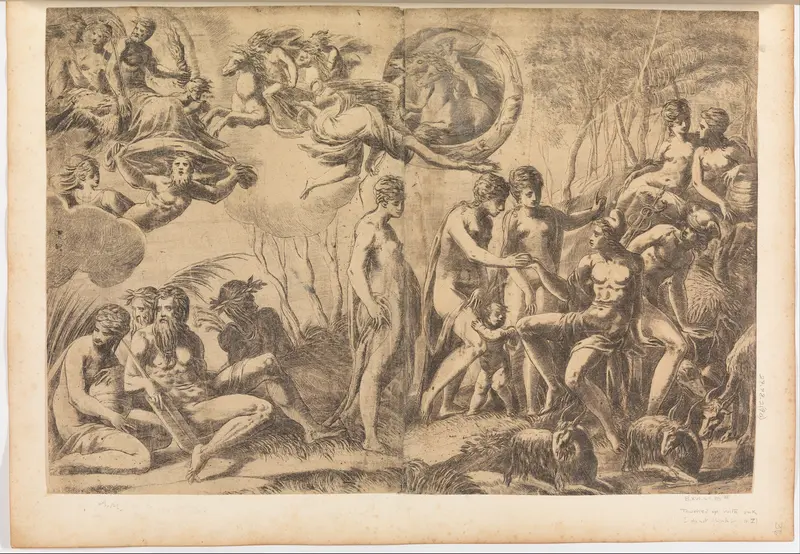 The Judgment of Paris Wall Art by Andrea Schiavone (Andrea Meldola) - High-Resolution Digital Print