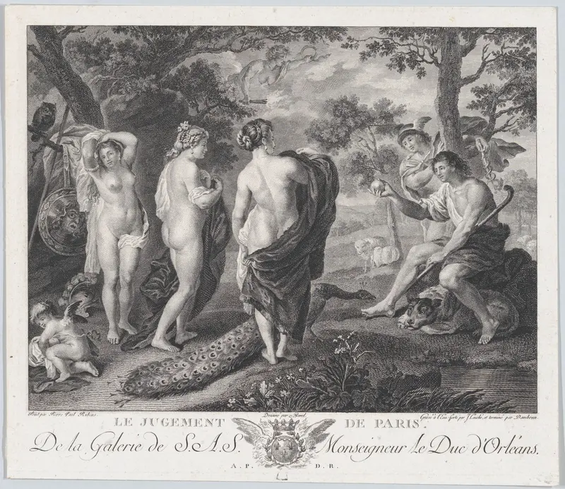 The Judgment of Paris Wall Art by Jacques Couché - High-Resolution Digital Print