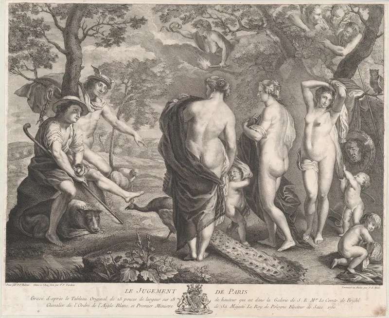 The Judgment of Paris Wall Art by Pierre François Tardieu - High-Resolution Digital Print