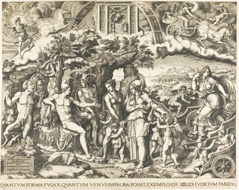 The Judgment of Paris Wall Art by Giorgio Ghisi - High-Resolution Digital Print