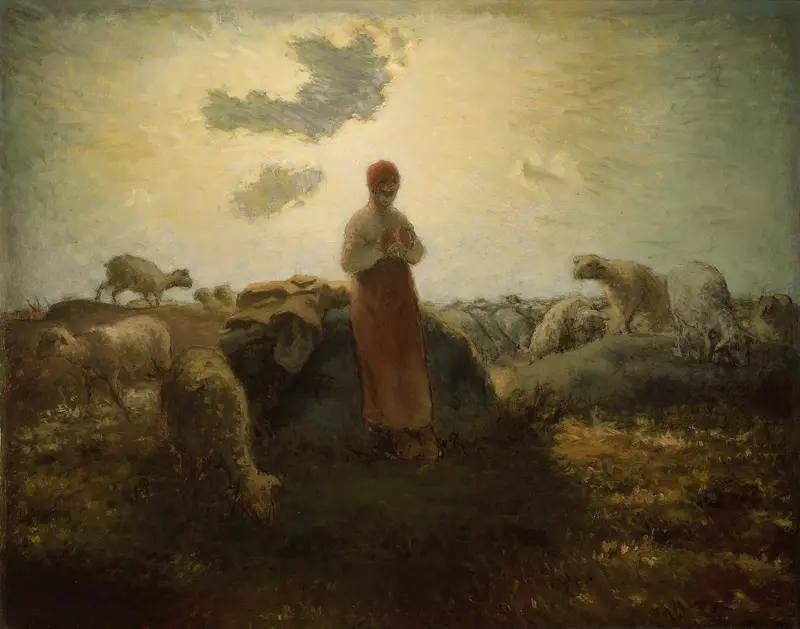 The Keeper of the Flock Wall Art by Jean François Millet - High-Resolution Digital Print