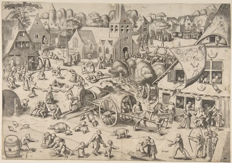 The Kermis at Hoboken Wall Art by Pieter Bruegel the Elder - High-Resolution Digital Print