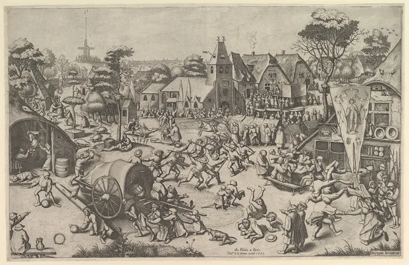 The Kermis of Saint George Wall Art by Johannes van Doetecum I - High-Resolution Digital Print