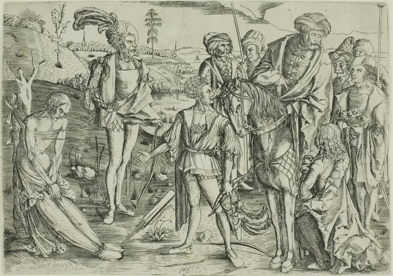The King's Sons Shooting Their Father's Corpse Wall Art by Master MZ - High-Resolution Digital Print