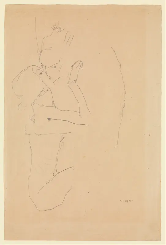 The Kiss Wall Art by Egon Schiele - High-Resolution Digital Print