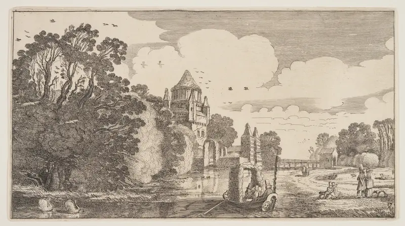 The ‘Kleine Houtpoort’ at Haarlem, from Landscapes (Playsante Lantschappen)