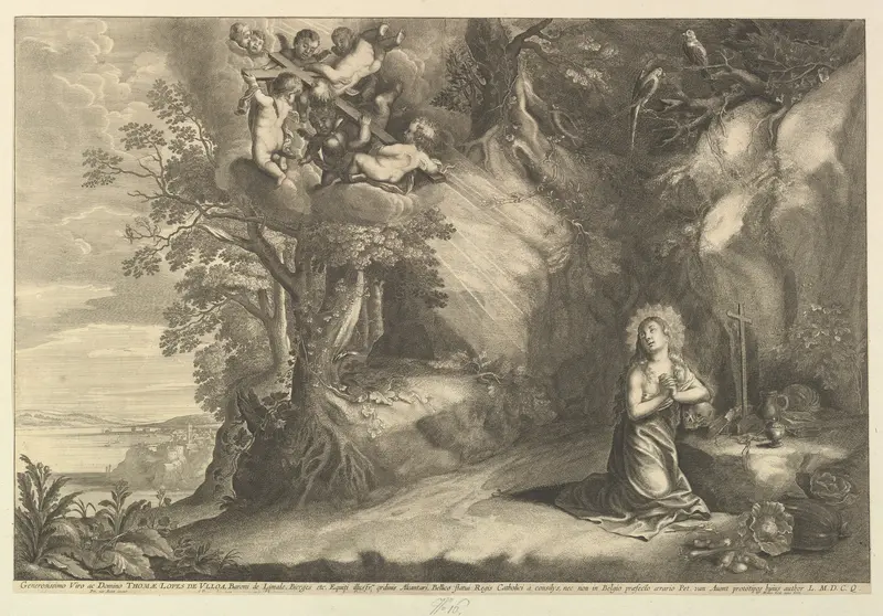 The Kneeling Magdalen Wall Art by Wenceslaus Hollar - High-Resolution Digital Print