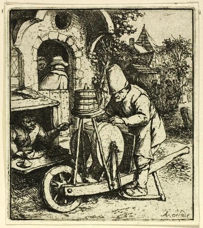 The Knifegrinder Wall Art by Adriaen van Ostade - High-Resolution Digital Print