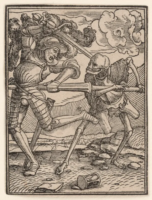 The Knight, from "The Dance of Death" Wall Art by Hans Holbein the Younger - High-Resolution Digital Print