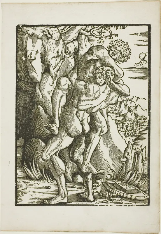 The Labors of Hercules: Hercules and Antaeus Wall Art by Gabriel Salmon - High-Resolution Digital Print