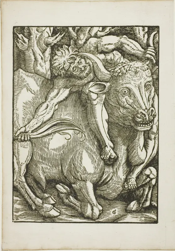 The Labors of Hercules: Hercules Capture of the Cretan Bull Wall Art by Gabriel Salmon - High-Resolution Digital Print