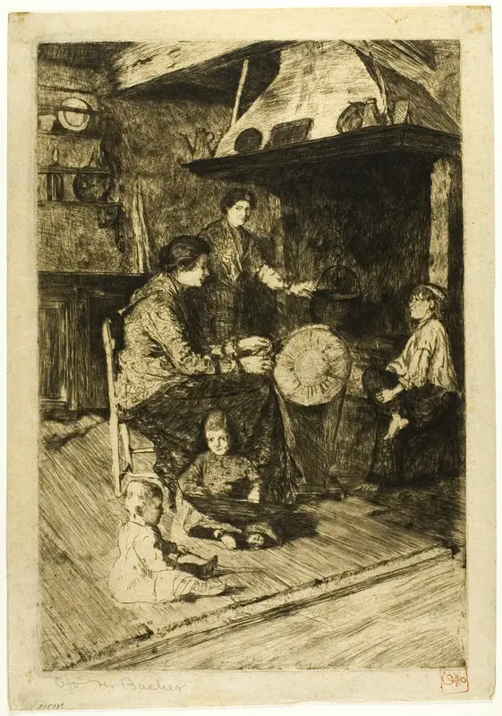 The Lace Maker Wall Art by Otto Henry Bacher - High-Resolution Digital Print