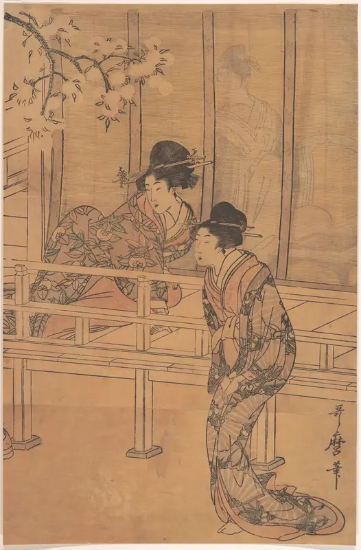 The Lady of Rokujo being Visited by the Princess Aoi