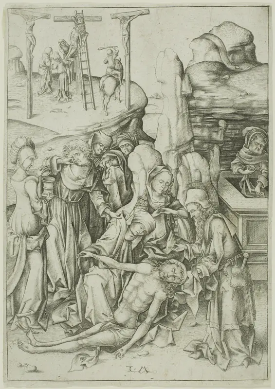 The Lamentation Wall Art by Israhel van Meckenem, the younger - High-Resolution Digital Print