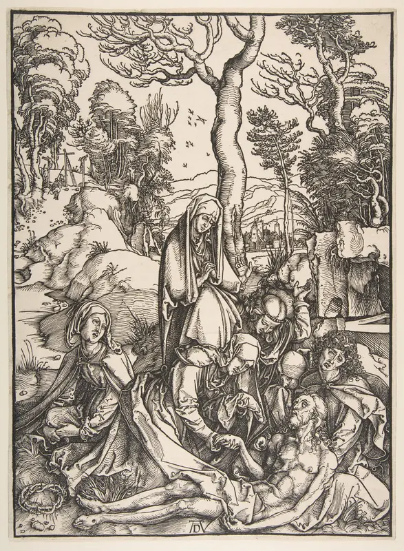 The Lamentation Wall Art by Albrecht Dürer - High-Resolution Digital Print