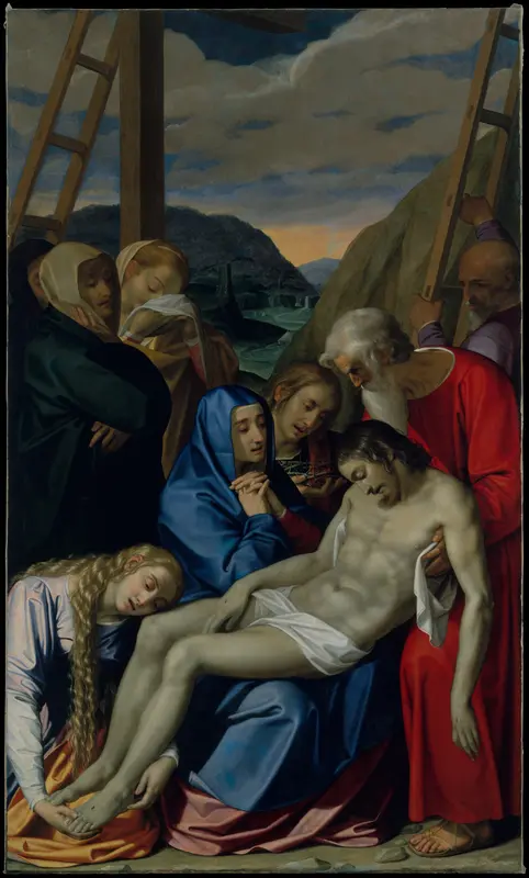 The Lamentation Wall Art by Scipione Pulzone (Il Gaetano) - High-Resolution Digital Print
