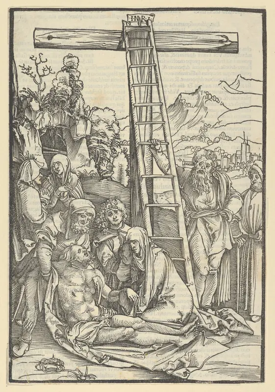 The Lamentation Beneath the Cross, from Speculum passionis domini nostri Ihesu Christi Wall Art by Hans Schäufelein - High-Resolution Digital Print