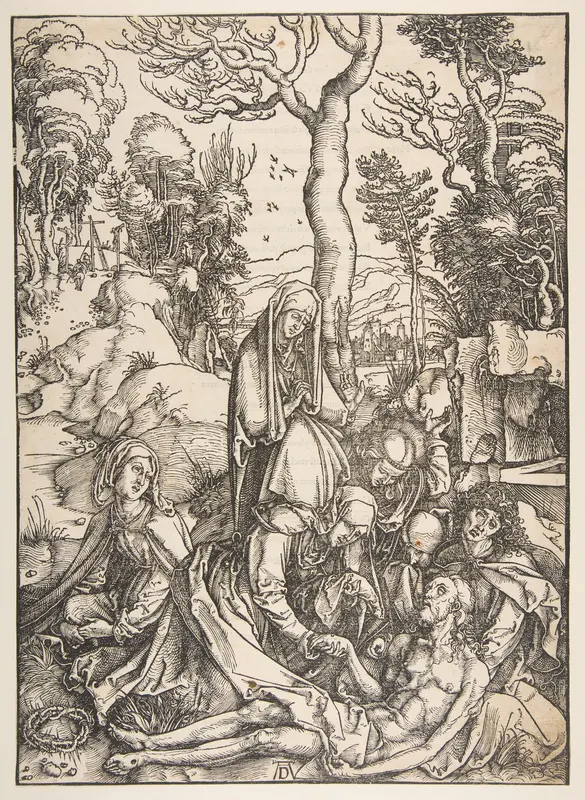 The Lamentation for Christ Wall Art by Albrecht Dürer - High-Resolution Digital Print