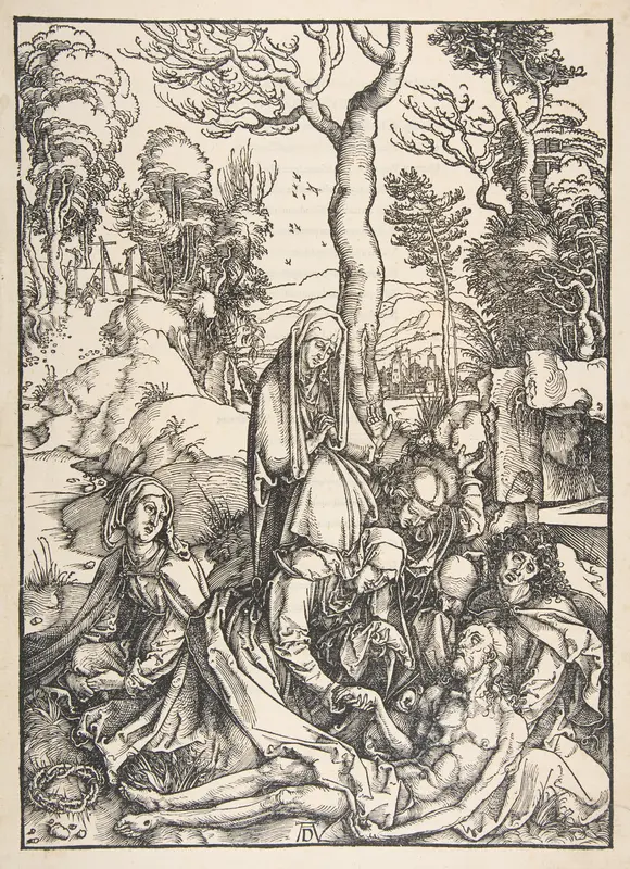 The Lamentation, from "The Large Passion" Wall Art by Albrecht Dürer - High-Resolution Digital Print
