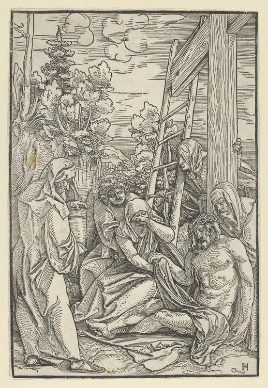 The Lamentation, from "The Life of Christ" Wall Art by Hans Schäufelein - High-Resolution Digital Print