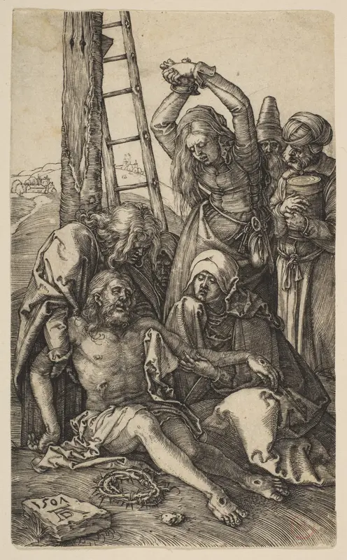 The Lamentation, from "The Passion" Wall Art by Albrecht Dürer - High-Resolution Digital Print